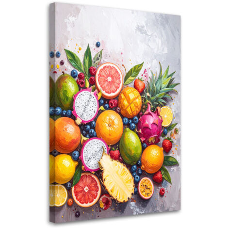 Quadro su tela, Frutta esotica colorata - 80x120 (1/2)