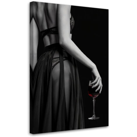 Quadro su tela, Bella donna in biancheria intima - 80x120 (1/3)