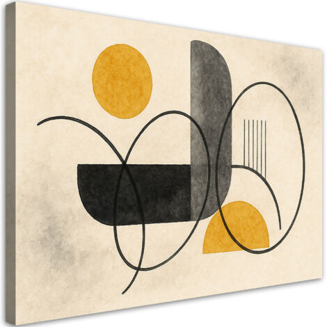 Quadro su tela, Linee geometriche Beige - 120x80 (1/3)