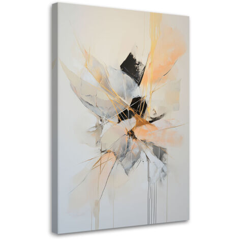 Quadro su tela, Forme astratte in beige e arancione - 40x60 (1/2)