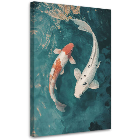 Quadro su tela, Pesci koi giapponesi - 80x120 (1/3)