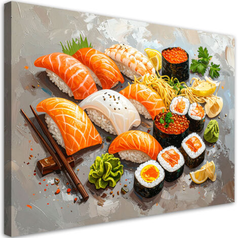 Quadro su tela, Sushi Cibo - 100x70 (1/2)
