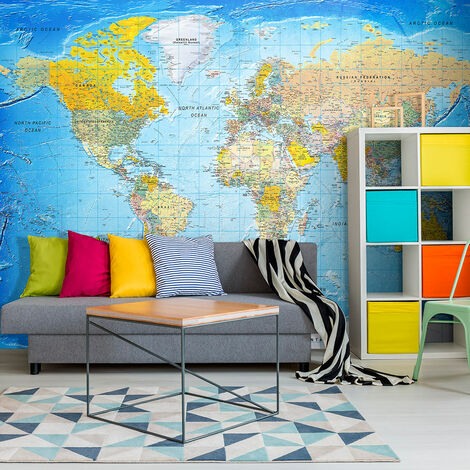 Fotomurale adesivo - World Classic Map - 98x70