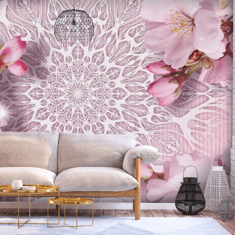 Design moderno Mandala motivo floreale adesivi murali per camera