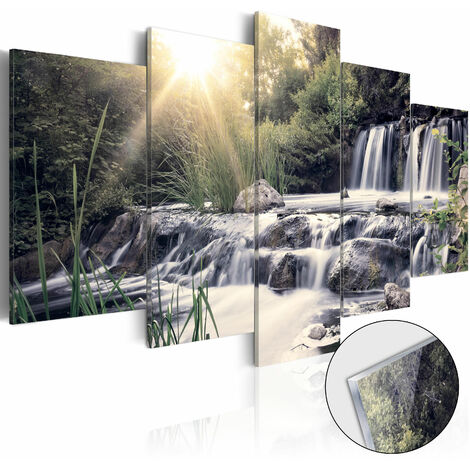 Quadri su vetro acrilico - Waterfall of Dreams [Glass] - 100x50