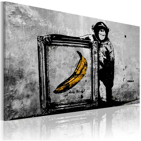 Quadro - Inspired by Banksy - black and white - 60x40