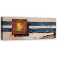 Stampa su tela, Linee blu - 90x30