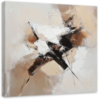 Quadro su tela, Arte astratta Beige come se fosse dipinto - 30x30