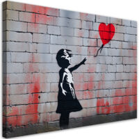 Quadro su tela, Bambina con palloncino Banksy - 120x80