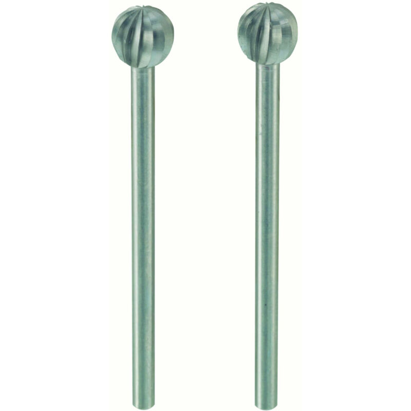 Proxxon 28720 Feinfräsersatz – 3-teilig, Wolfram-Vanadiumstahl, Formen: Rad, Kugel, Kegel, Schaft 2,35 Mm