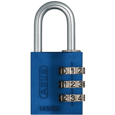 Zahlenvorhangschloss 145 Schlosskörper-B.31,5mm Alu.blau Zahlenroll.3 ABUS