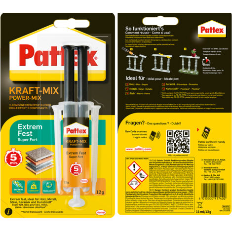 Henkel - Pattex Kraft Mix Extrem Fest Spritze 12g / 11ml - PK6FS