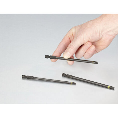 kwb Lot de 3 embouts de 150 mm PZ Torsion (TQ 60, zone de torsion, ISO 1173, entraînement C6.3), L