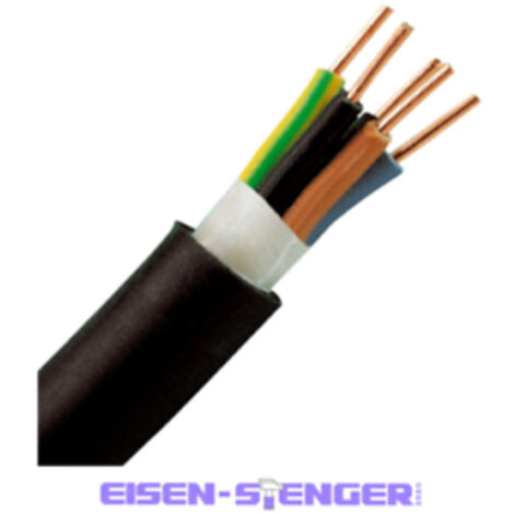 Kopp - Energie(Erd)Kabel NYY-J 5Gx1,5mm², 5-adrig, 10m Ring, Farbe: schwarz - 157410042