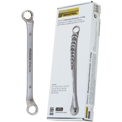 PROXXON 23812 Satz Doppelringschlüssel 6-32mm 11 teiliger Satz Serie SlimLine