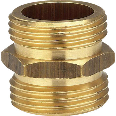 GARDENA 07260-20  Messing Gewindenippel 26,44 mm (3/4") AG (1/2)