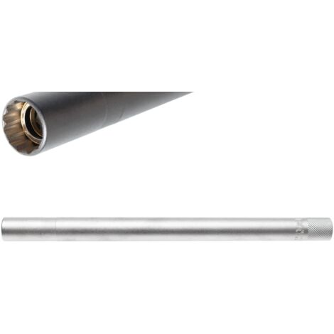 Zündkerzen-Einsatz mit Magnet, Zwölfkant, extra lang Antrieb Innenvierkant 10 mm (3/8") SW 14 mm (1/4)