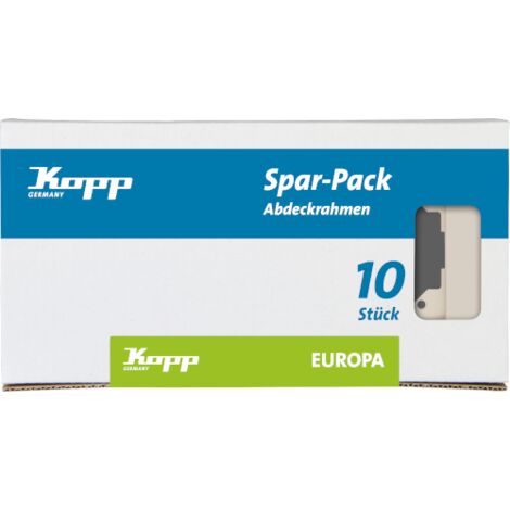 Kopp - EUROPA – Profi-Pack: 10x Abdeckrahmen 1-fach, Farbe: cremeweiß - 401501016
