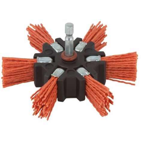 Wolfcraft Fächerschleifer Ø 100 mm Nylon Schaft Ø 6 mm Bohrmaschinenaufsätze