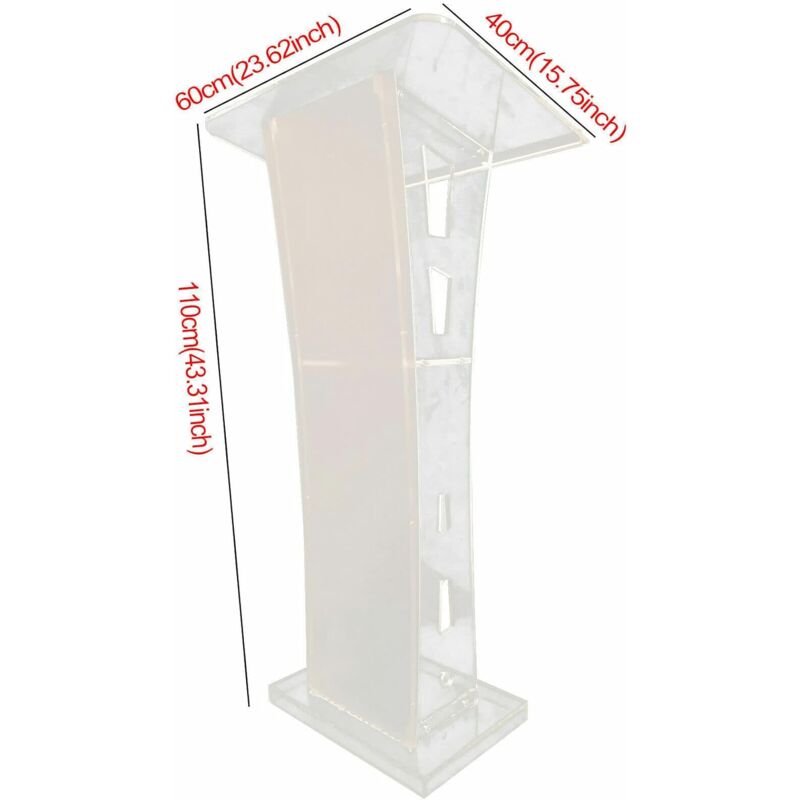 Pupitre de bureau acrylique support de lutrin acrylique / pupitre de chaire  de podium acrylique pour l'église