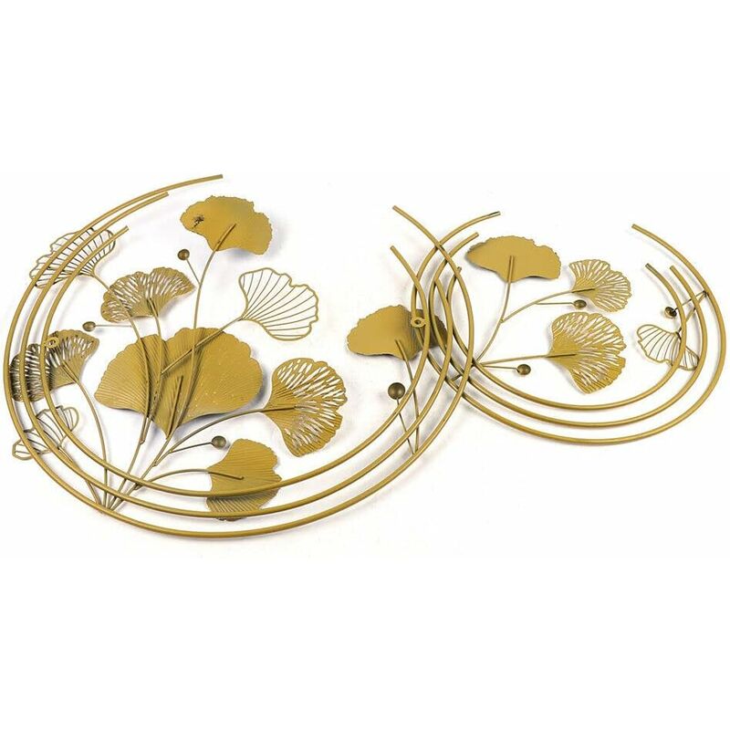 Sollbry Décoration Feuille Ginkgo En Métal, Sculptures Murales En Fer