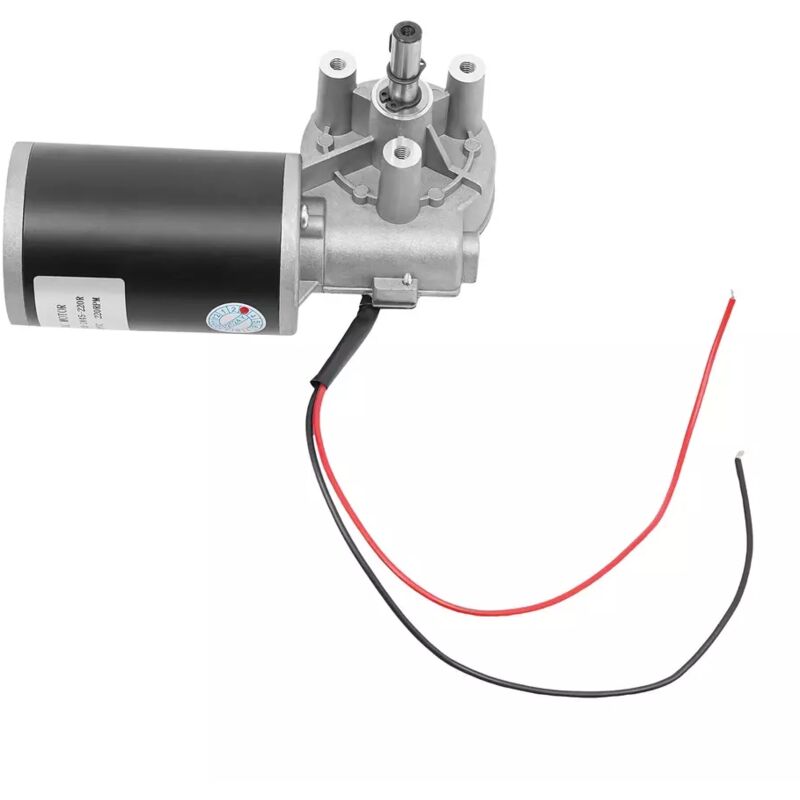 sourcingmap Moteur à vis sans fin à turbine Motoréducteur Moteur Réducteur Vitesse DC 24V 30RPM 6mm couple élevé