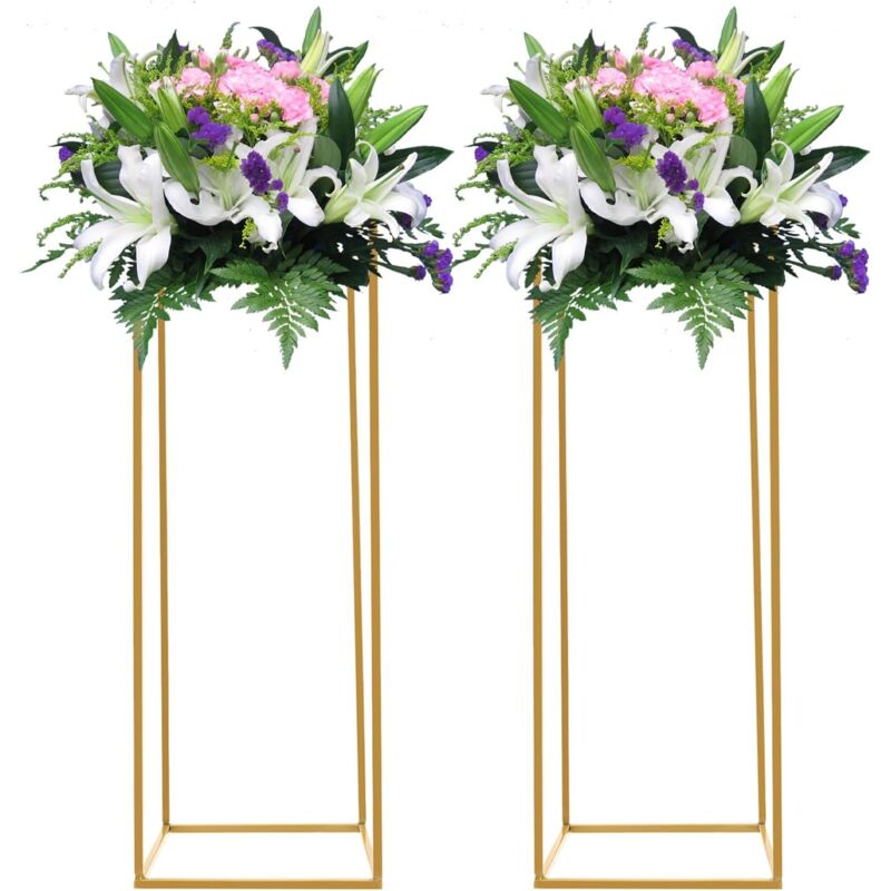 GLFNB Lot de 3 colonnes cylindriques Pliables en Carton pour fête, Support à Fleurs cylindrique, Table à Dessert, présentoir à colonnes pour