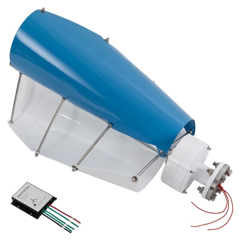 Tagtuell - Éolienne Verticale 500W 12V/24V Avec Contrôleur - Alliage D'aluminium - Silencieuse (<62 DB) - Pour Bateau, Chalet, Camping-car