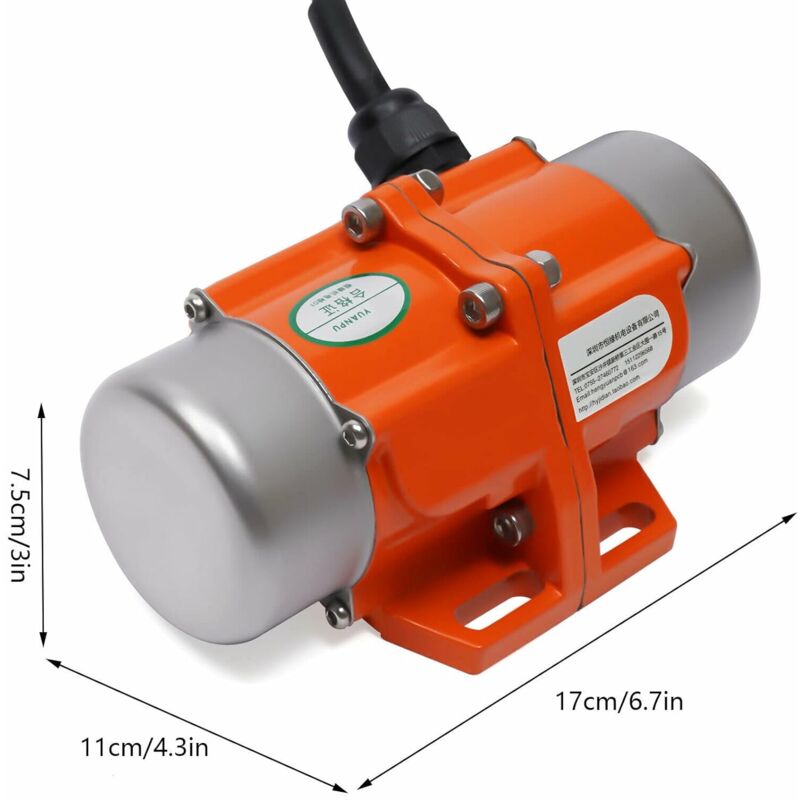 Moteur Vibrant 60W Réglable 1500-3000 Tr/min – Monophasé Avec Bloc Excentrique, Pour Tamis, Alimentation & Machines Industrielles