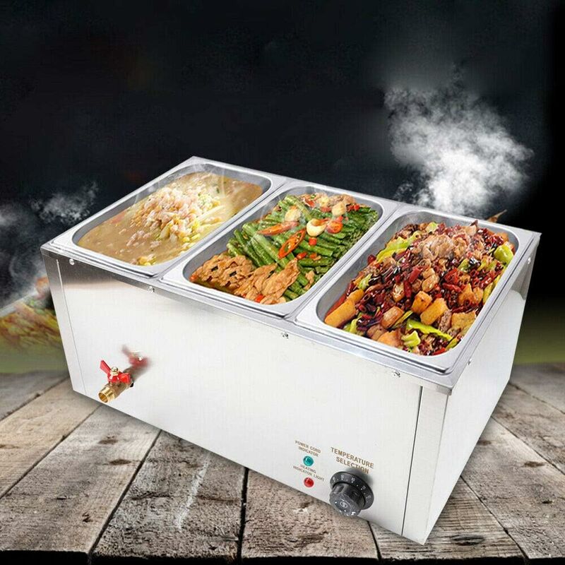 VEVOR Chauffe-Plat Buffet 9 L 53,5 x 33,5 x 6,5 cm Bain-Marie Électrique  Température Réglable 30-80 °C 400 W Buffet Chauffant en Acier Inoxydable  Alimentaire Réchauffe Aliment Restauration Soirée Fête : : Cuisine  et Maison