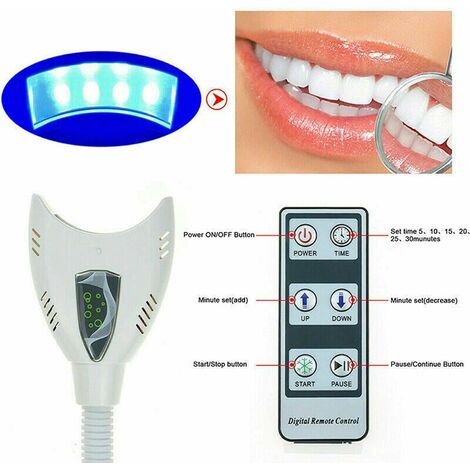 Lampe Blanchiment Dentaire Froide MD666 - Portable, écran Digital, Télécommande, Lumière Bleue
