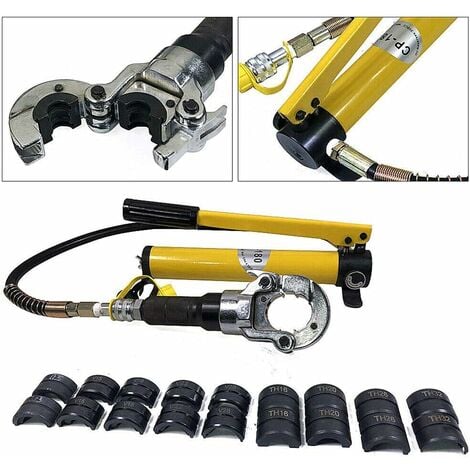 Pince à sertir hydraulique manuelle 6T pour tuyau en V/TH (en forme de V 12-28 mm / en forme de TH 16-32 mm)