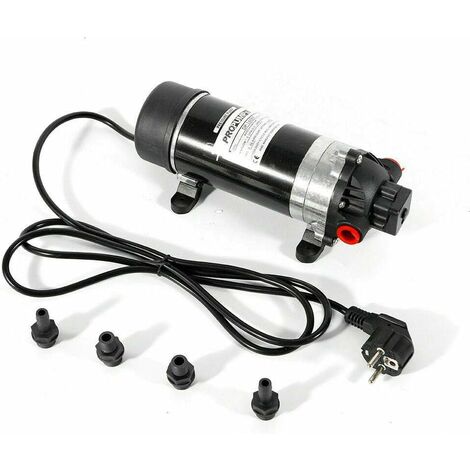 Pompe d'appoint Pompes de surpression 160PSI Mini Pompe à eau à membrane Auto Amorçage Eau 220V 5.1-5.5L / min 0.55A (1/5)