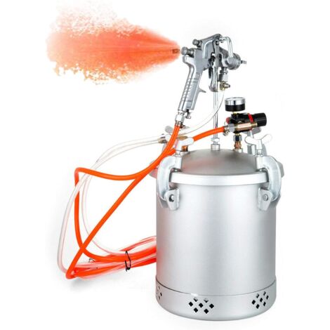 Pistolet à peinture 10 L Réservoir sous pression 60 PSI Pulvérisateur de peinture avec réservoir de peinture et pistolet à peinture Pistolet à peinture Buse 3 mm Système de pulvérisation de peinture S (1/5)