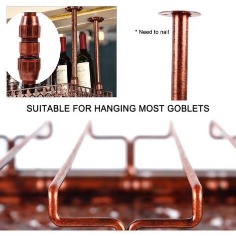 Étagère à Vin Suspendue - Support Mural Pour Verres à Vin