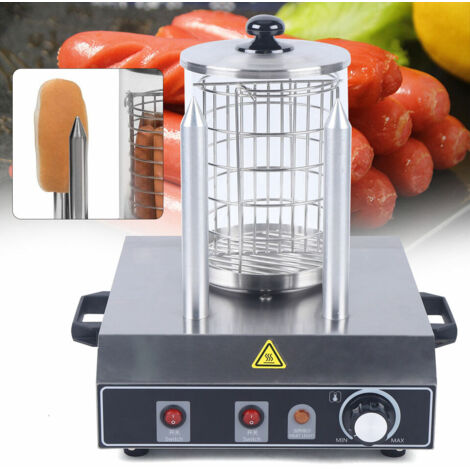 220V Réchauffeur de saucisses Réchauffeur de pain Cuiseur de saucisses en acier inoxydable Réchauffeur de saucisses, réchauffeur de saucisses de hot-dogs ustensiles Réchauffeur de saucisses