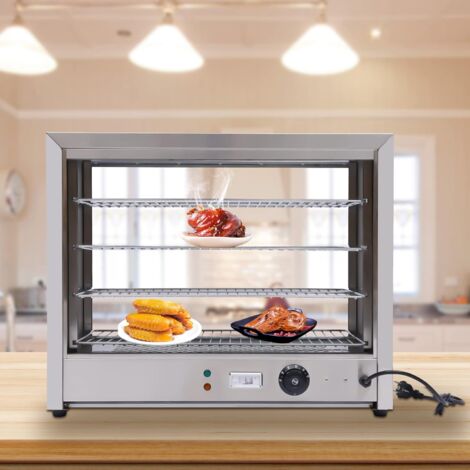 Vitrines chauffées, 4 niveaux Comptoirs chauffés Comptoirs chauffés 800 W 30-85 °C