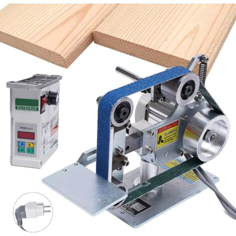 Ponceuse à bande avec moteur sans balais, 220 V Ponceuse à bande Ponceuse à disque, polisseuse à bande+machine à dessiner sans balais