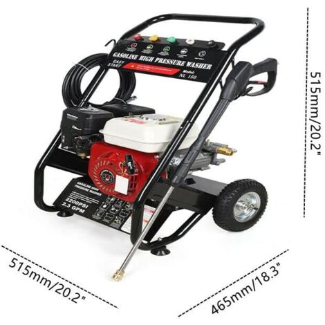 Nettoyeur haute pression à essence - Moteur à vapeur - 170-190 bar - Réglable - Pour voitures