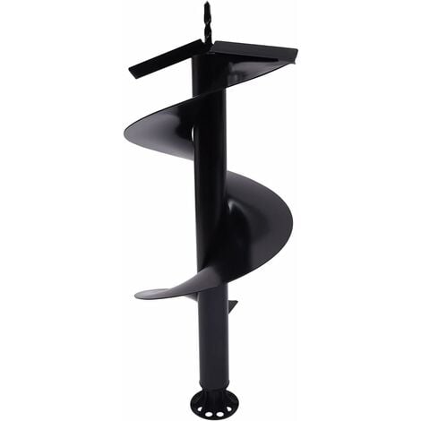 63CC Creuseur De Trous De Poteaux 3HP Moteur à Gaz Tarière De Terre à Essence Brouette De Terre Avec Mèche De 11" Pour Forage De Clôture Jardin Plantation D'arbres (Rouge