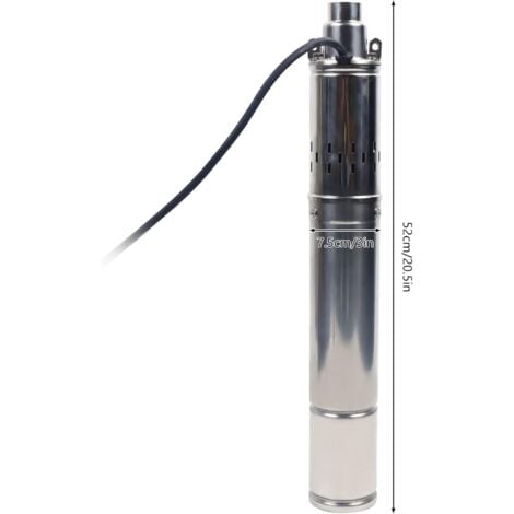 Yakimz Pompe De Puits Profond, 370W Pompe De Fontaine Avec Débit De 4000 L/h, Pompe à Eau Pour