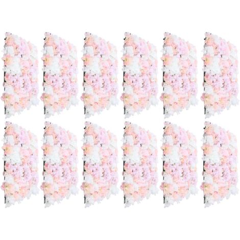 12 Fleurs Artificielles De Noël – Rouge Argenté – Plastique Léger Et Résistant – Pour Décoration Maison, Mariage, événements Extérieurs