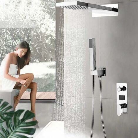 Pommeau de douche sans impact ensemble de douche réglable pour robinet de  salle de bain - douchette