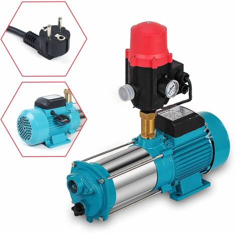 Pompe centrifuge 1300 W Pompe centrifuge 4000L/H Système d'eau domestique Pompe de jardin Contrôle Pressostat 9.8 Bar (1/5)