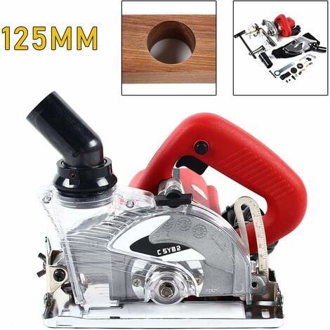 Coupe-carreaux électrique mural - 125 mm - Pour carrelage, marbre, béton et bois - 1800 W - Compatible avec le vide