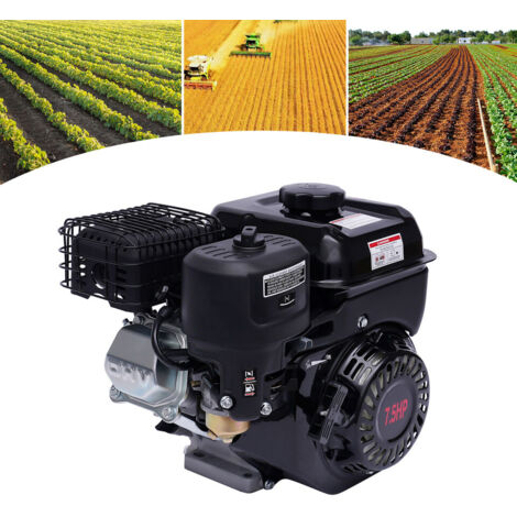 Senderpick – Moteur à essence 4 temps 7,5 CV – Monocylindre incliné 25° – Refroidissement à air forcé – 5,1 kW – Arbre de 20 mm