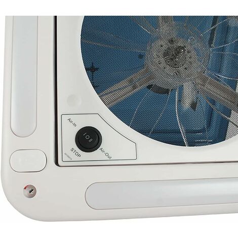Fenêtre De Toit D'Aération Pour Camping-Car - 42x42 Cm, Ventilateur, Écran Anti-Moustiques, Blanc/Noir