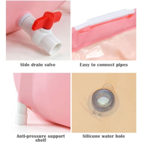 Baignoire gonflable pour adulte - Pour spa et enfant - Rose - 70 x 70 cm