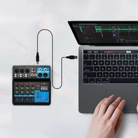 Table de mixage Bluetooth 5 canaux USB Live Studio Audio Table de