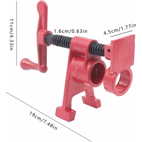DURDUR 4 Pièces Colliers De Serrage à Vis 3/4 Pouce - Fonte Malléable Pour Cadre Porte Et Travaux Bois